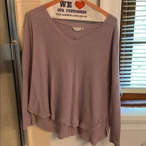 Lavender Waffle Long Sleeve Shirt